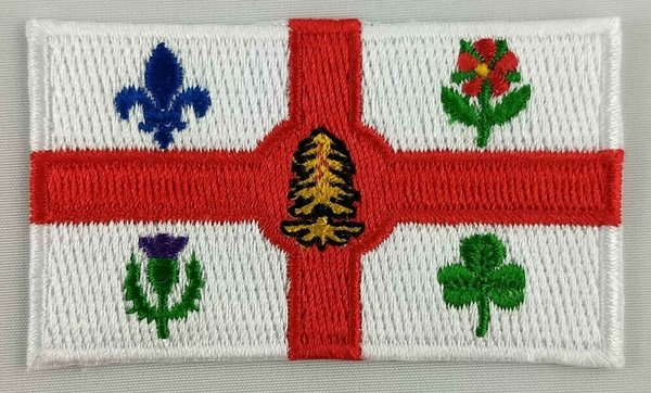 Montreal City flag patch badge embroidered iron on applique